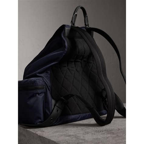 burberry large rucksack ink blue|The Extra Large Rucksack In Technical Nylon And Leather In Ink .